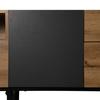 Television Stand Color Blocking TV Cabinet with Drawers Open Shelves Solid Console Wooden Legs Living Room Furniture Table
