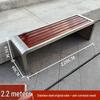 U-shaped Weighted Stainless Steel Outdoor Public Bench