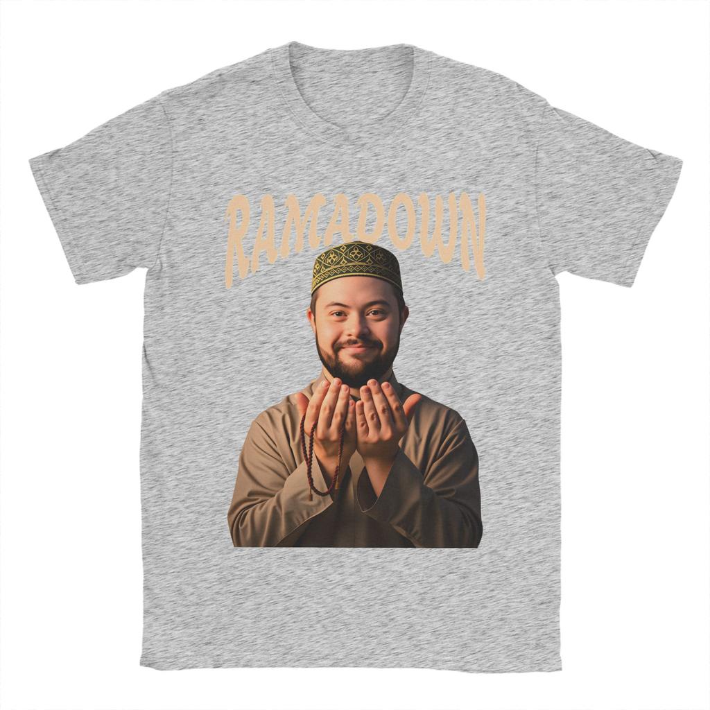 RAMADOWN MEME T Shirts Men Cotton Funny TShirt Round Collar  Tee Shirt Short Sleeve Tops New Arrival