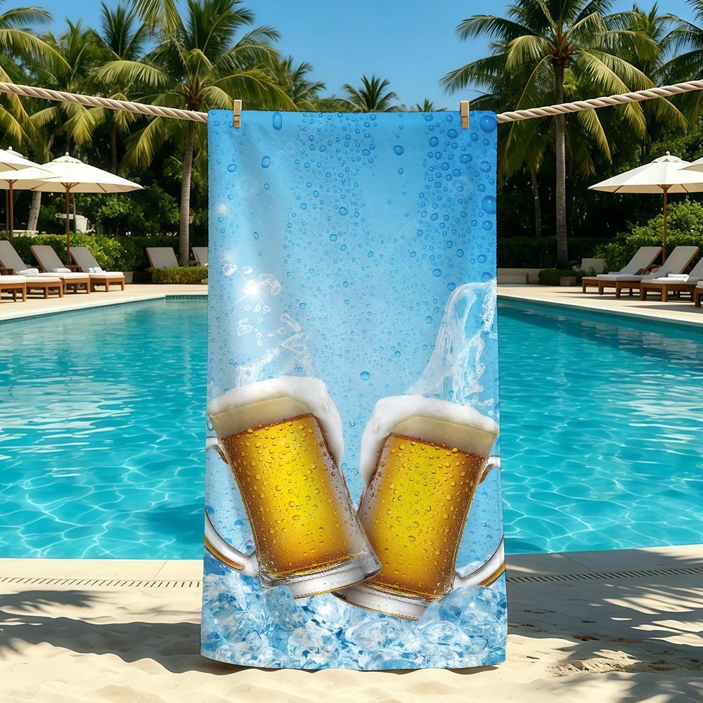 Anime Cooles Bierhandtuch Für Outdoor Camping Strandhandtuch Super Saugfähig Schnelltrocknend Sommerhandtuch