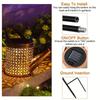 Solar Powered Iron Art Water Shower Lamp - Waterproof Outdoor Garden Decor