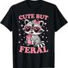 Cute But Feral Funny Pink Racoon With Glasses Toddler Girls T Shirt Vintage Casual Designer Clothes Soft Slightly