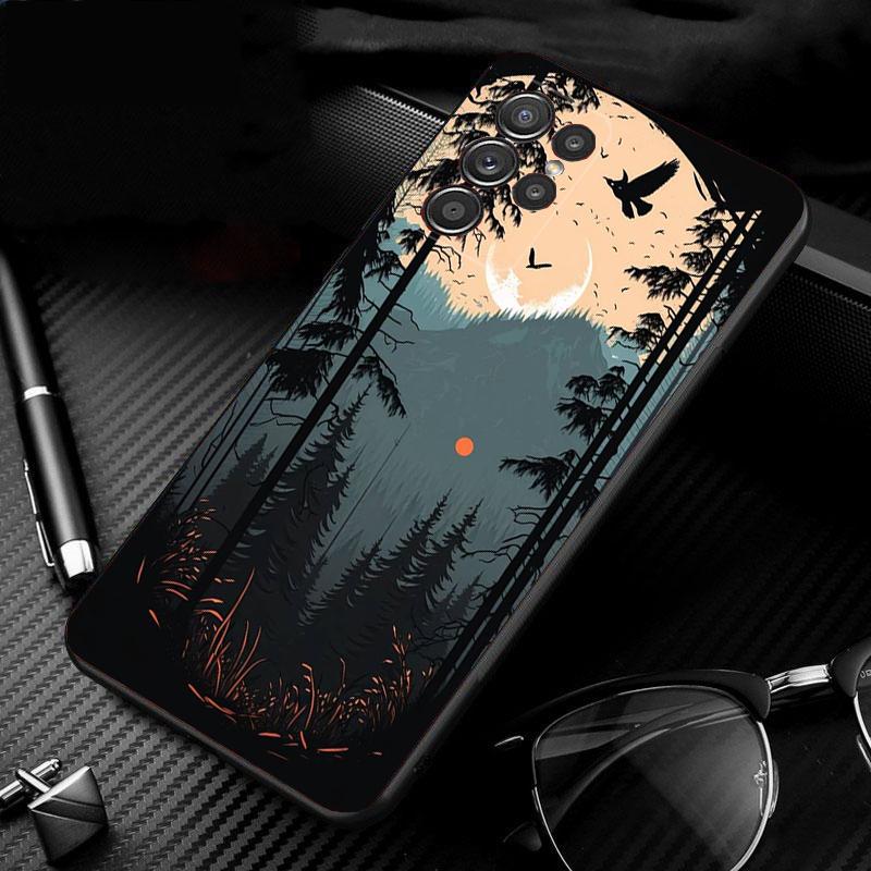 Japan Sceneary Cherry Flower Mountain Phone Case For Samsung S24 S23 S22 S21 S20 Ultra S20 S22 S21 S10E S20 FE S24 Plus Shell