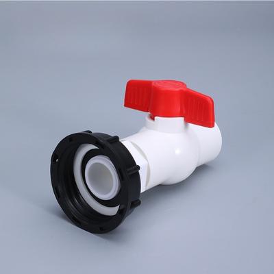 1/2" 3/4" ABS Plastic Water Tank Connector with PVC Ball Valve Fish Tank Aquarium Outlet Bucket Connector Drain Pipe Fitting