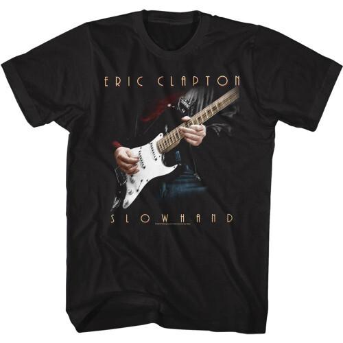 Eric Clapton Faded Slow Hand T-Shirt - Black Unisex T-Shirt XXL