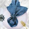 Halloween Spider Web Napkin Rings Black Metal Napkin Holder Horror Ghost Table Decor Table Napkin Buckle Holiday Party Ornaments