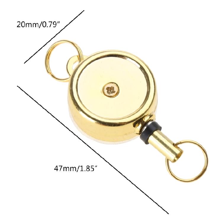 Metal Casing Retractable for Key Ring Zinc Alloy Carabiner Keychain for Handbag