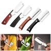 Vegetable Peeler with Wood Handle 3-in-1 Stainless Steel Kitchen Tool Bottle Opener Ergonomic Rust-Proof Portable Camping Food Prep