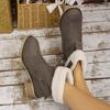 Winter New Medium Boots Lamb Wool Cotton Shoes Plush Thickened Women