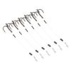 6PCS Durable Stainless Steel Fishing Hooks 10cm Length Lightweight Bait Hooks Treble Hooks Fishing Accessory