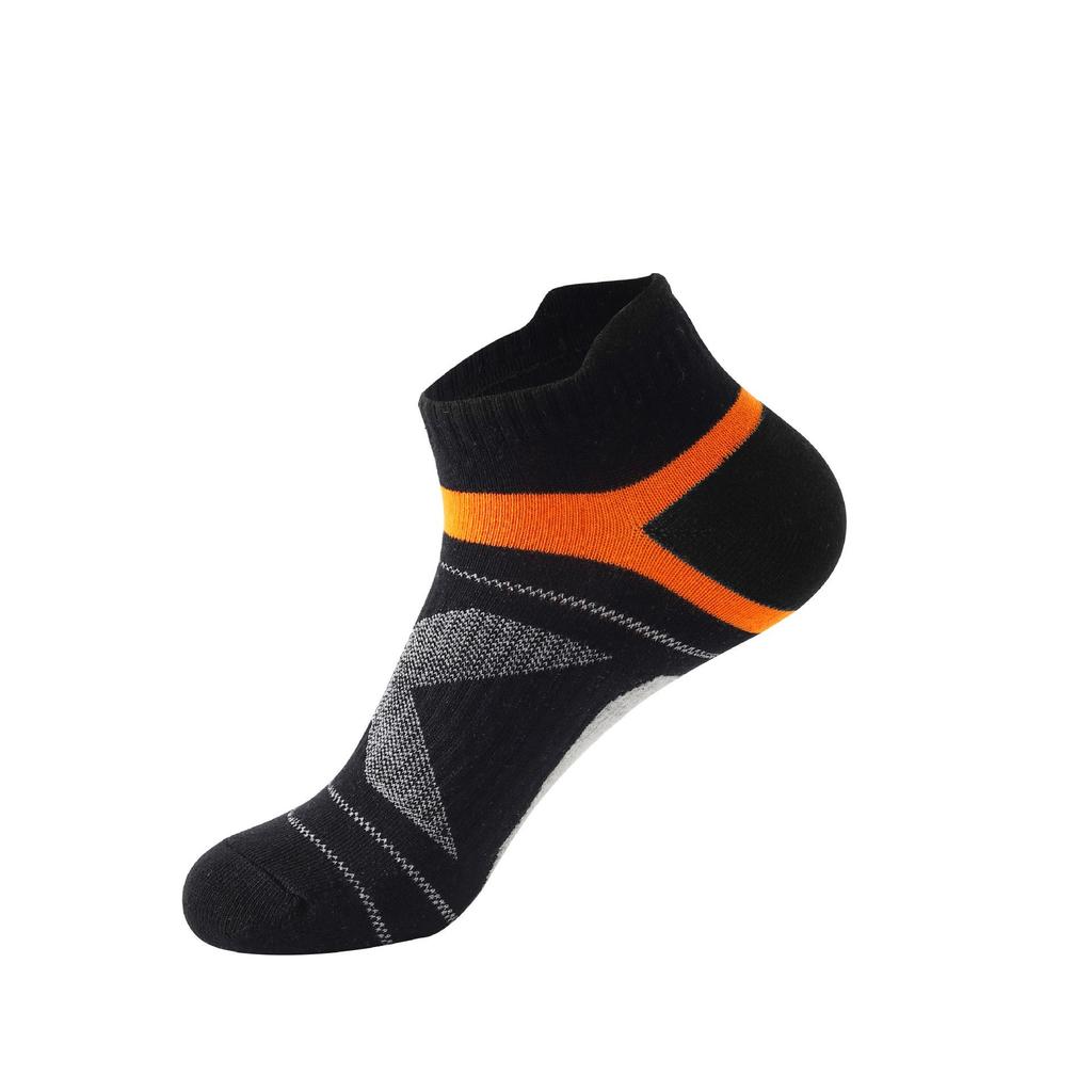 Zhuji Men's Summer Thin Color Block Cotton Ankle Socks - Non-slip, Fashionable, Versatile, and Trendy for Running and Sports.