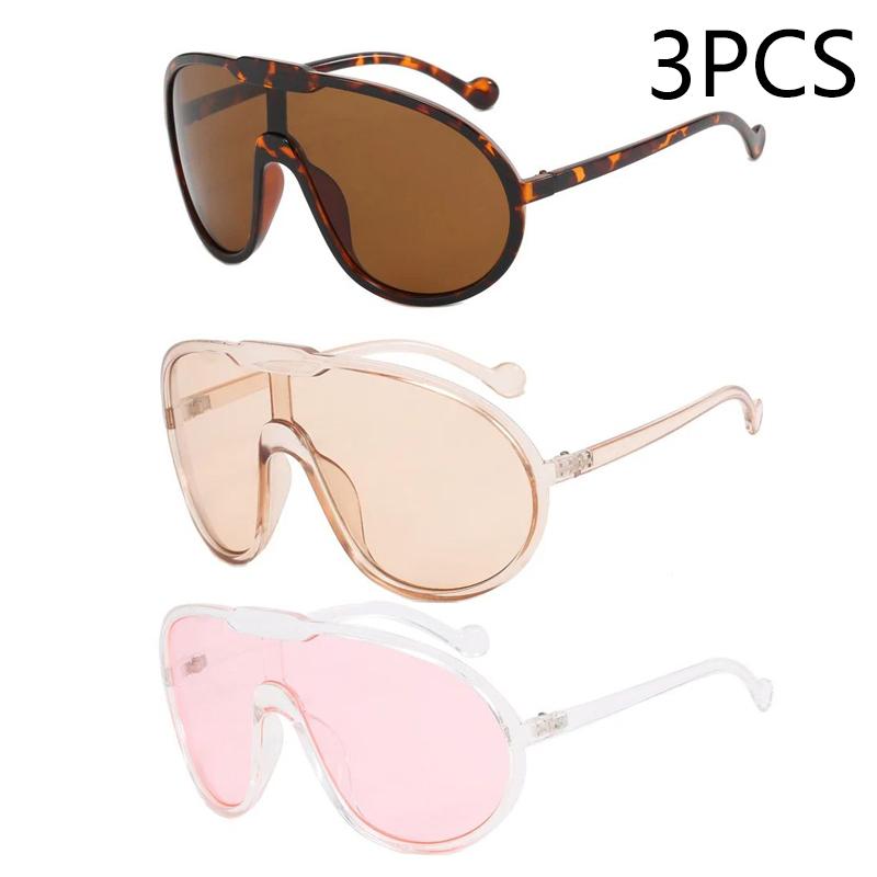 New Large Frame Sunglasses Outdoor Windproof UV Protection Street Fashion Personality Shades