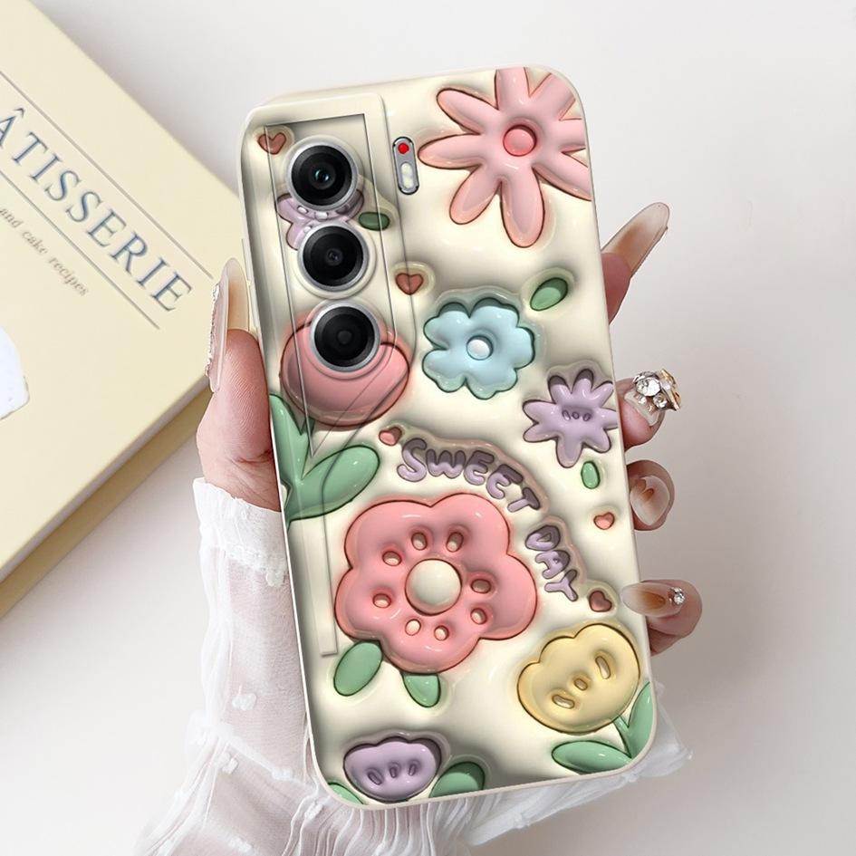 For Tecno Camon 40 Case Camon40 Pro Cover New Fashion Flower Daisy Pattern Soft Silicone Protector For Tecno Camon 40Pro 5G Capa