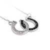 Environmentally Friendly Double-shaped Horseshoe-shaped U-shaped Black and White Diamond Pendant Necklace for Luxury Collar Chain