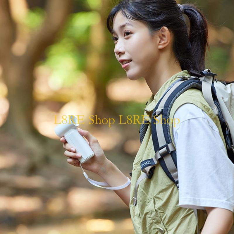 L8RE Quiet Handheld Fan 3 Adjustable Speeds USB Rechargeable for Indoor and Outdoor
