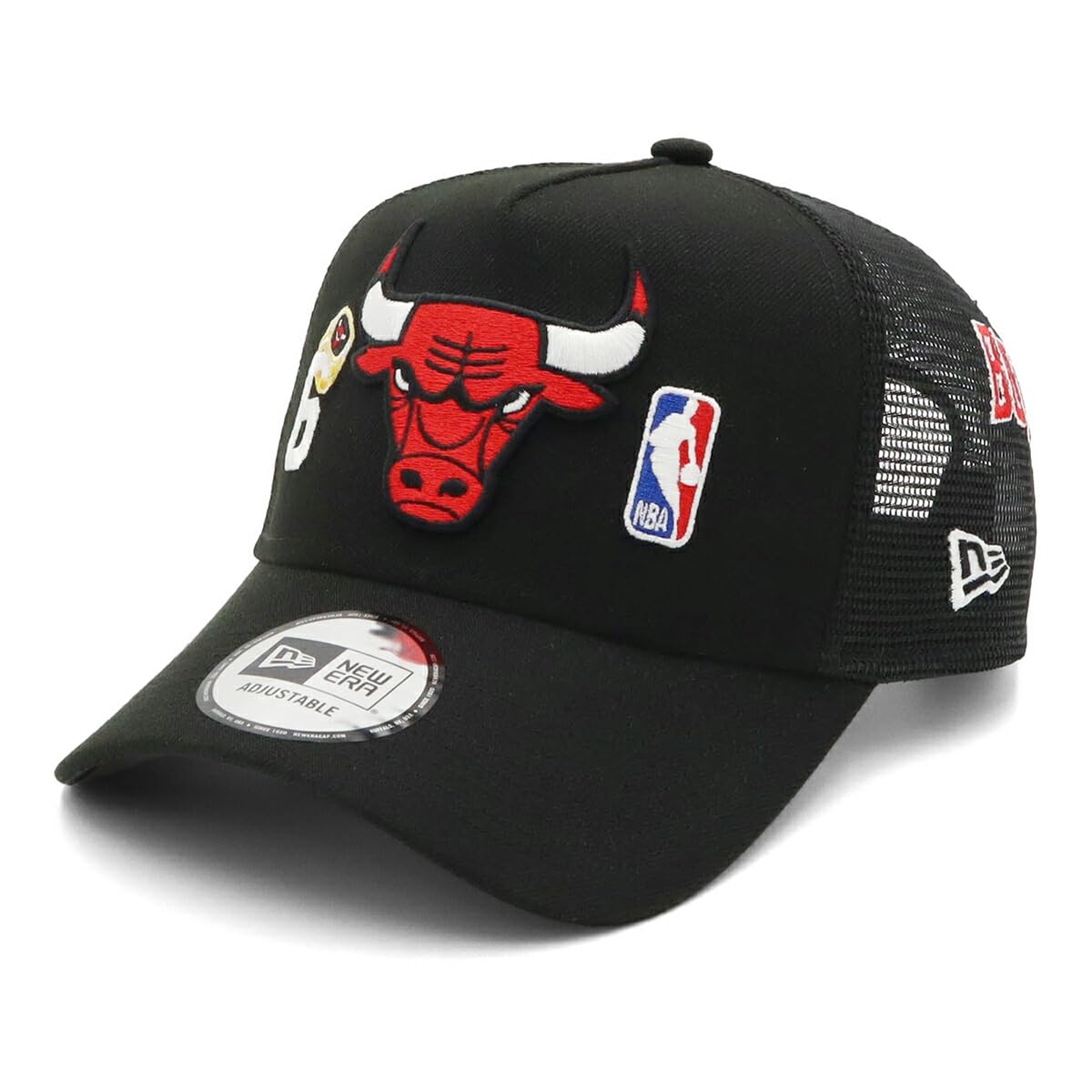 

Кепка-сетка ONSPOTZ Специальный заказ CHI Черный БЕСПЛАТНЫЙ 9Forty Тракер 6-кратный чемпион НБА Чикаго Буллз [New Era] 9FORTYA-FRAME A-Frame