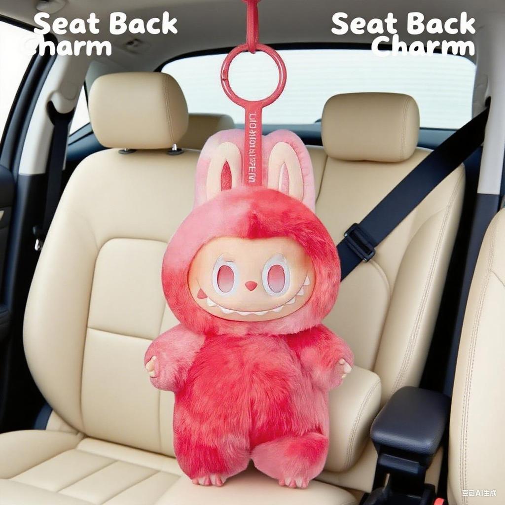 New 3.0 Labubu, Highquality The Third Gen Car Charm - Forest Elf Vinyl Auto Ornament, Mirror/Dashboard Decor, Gifts, Safe Decorpendant for Car