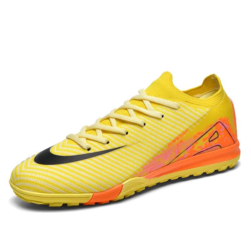 Hochwertige Herren-Fußballschuhe Gesellschaft Nicht-Rutschfeste Kunstrasen-Fußballschuhe für Damen TF/FG Trainings-Fußballplatz-Stiefel Chuteira Campo