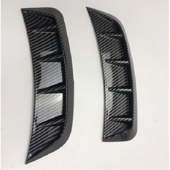 1Pair Car Side Fender Stickers Carbon Fiber Look Arch Wheel Eyebrow Protector