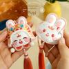 Embroider Handmade DIY Material Package Rabbit Perfume Bag Pendant Protective Talisman Kids Embroidered Purse Three-Dimensional Pearl Embroidery Gift