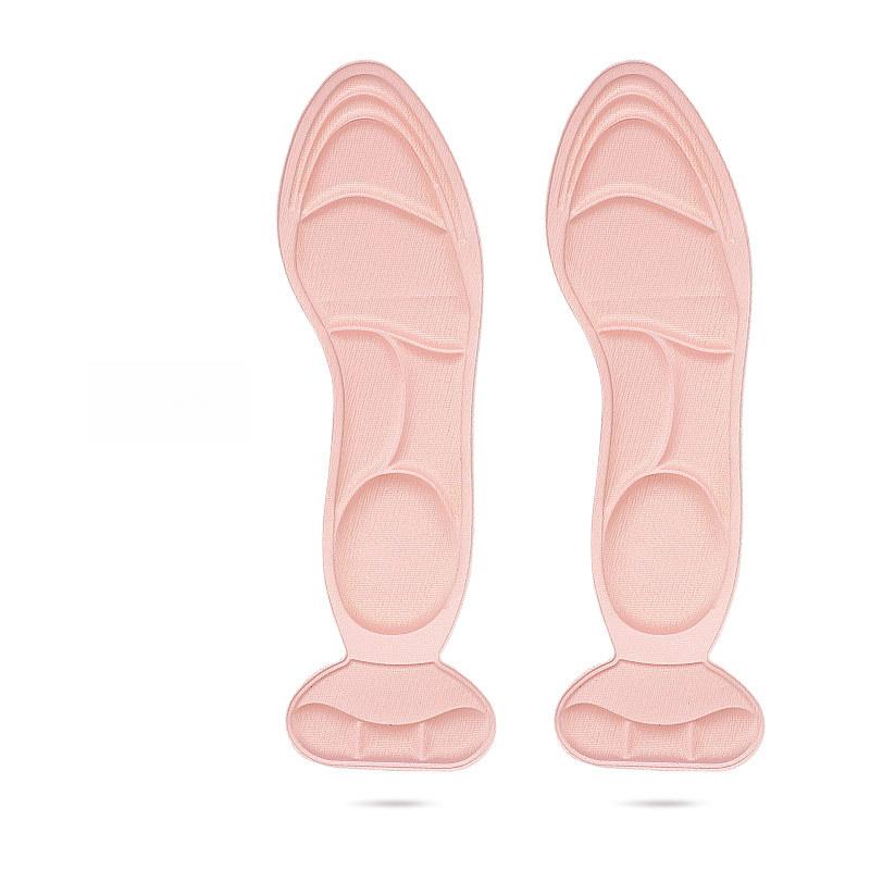 New Two-in-one Insole Heel Sticker Breathable Sweat-absorbing Non-slip Massage Shock-absorbing and Pain-proof Insole 5D Sponge Full Pad