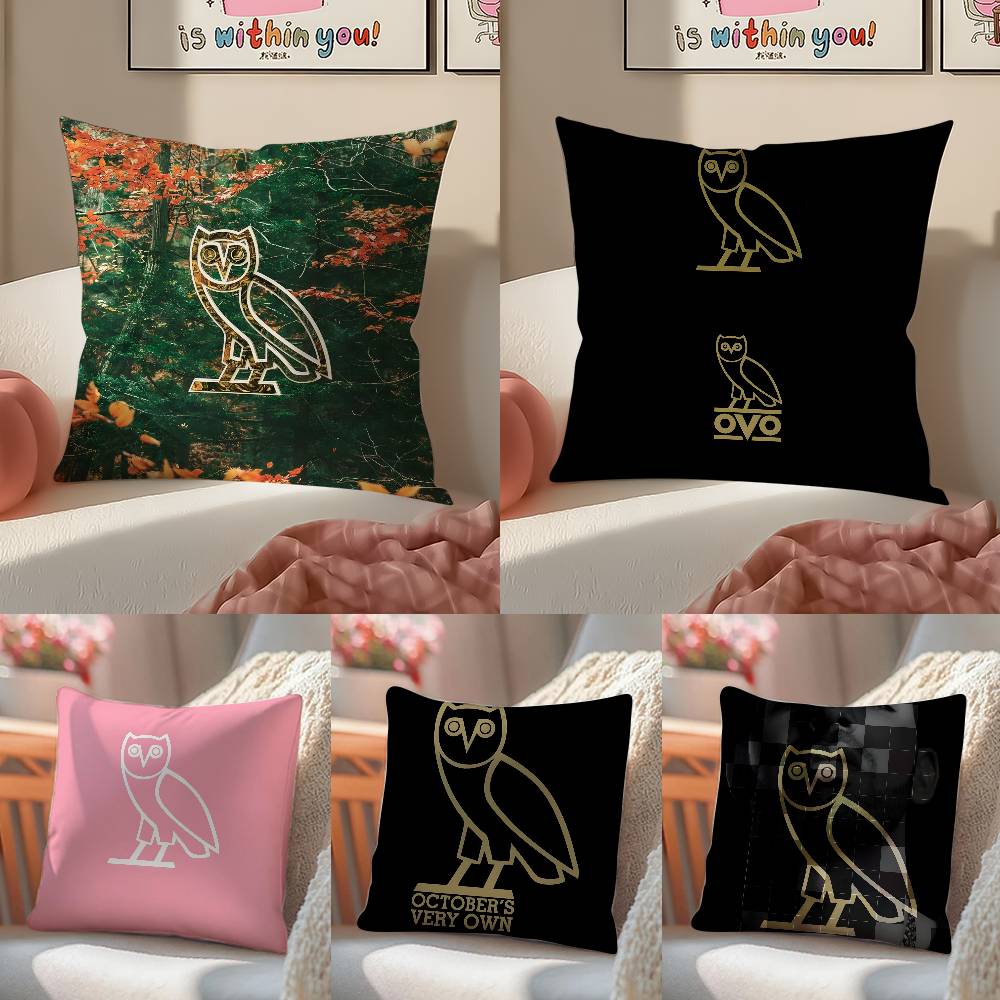 Octobers Very Own-O Owls Ovo Pillow Case Anti-Dustmite Pillowcase Invisible Zipper Silky Short Plush Sofa Cushion Cover