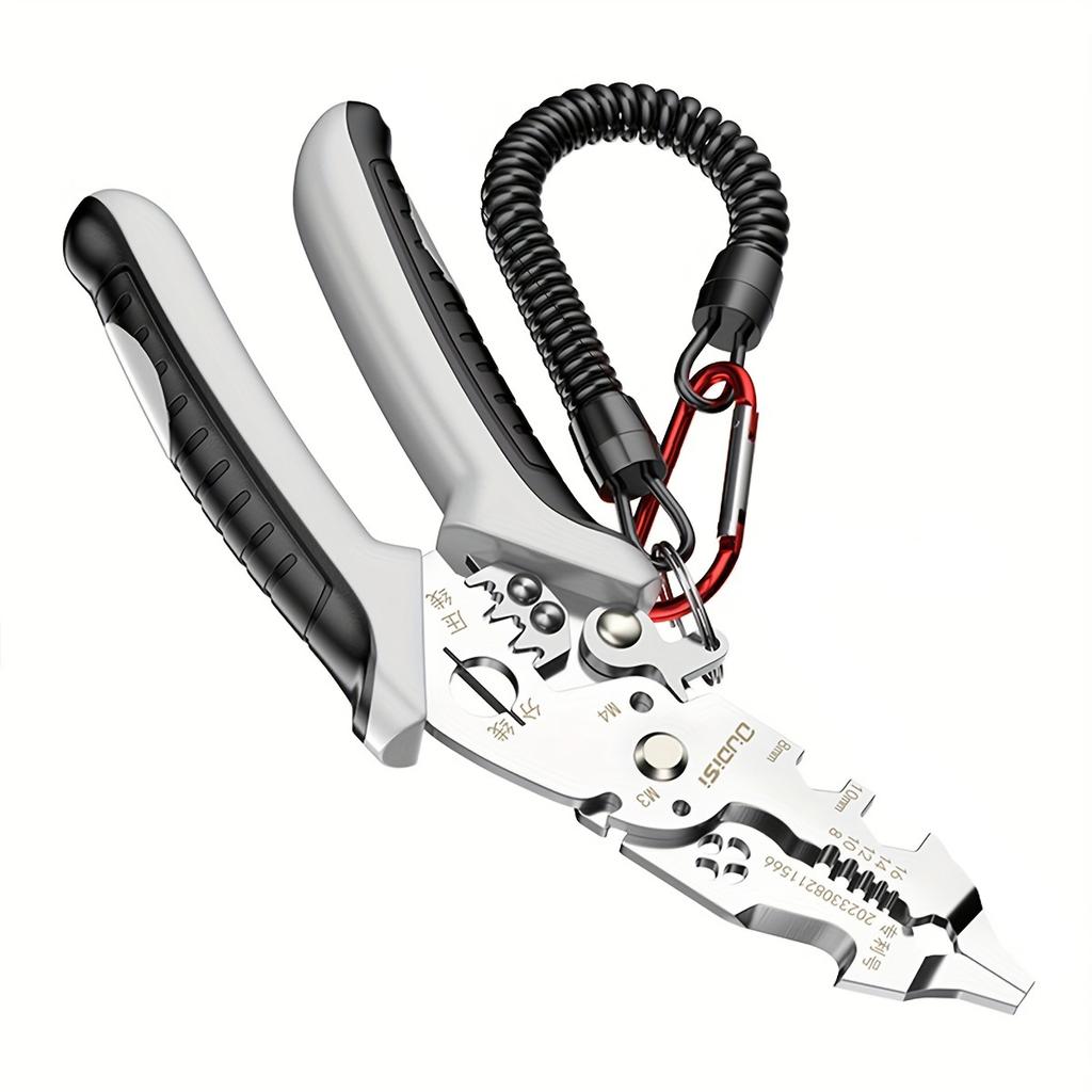 12 In 1 Wire Stripper Multifunctional Cutting Pliers Tool Used For Appliance Repair,Electrician Wire Cutting,Crimping,Winding