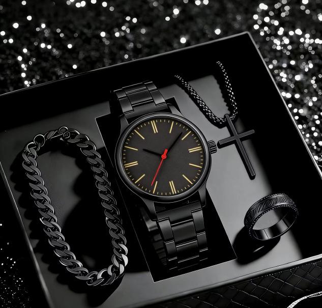 Personalisierte Trendige Herren-Quarz-Armbanduhr aus Stahl