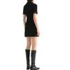 Karl Lagerfeld Romantic Date Single-Breasted Lapel Solid Short Sleeve Dress Women Dress Black 236L1324