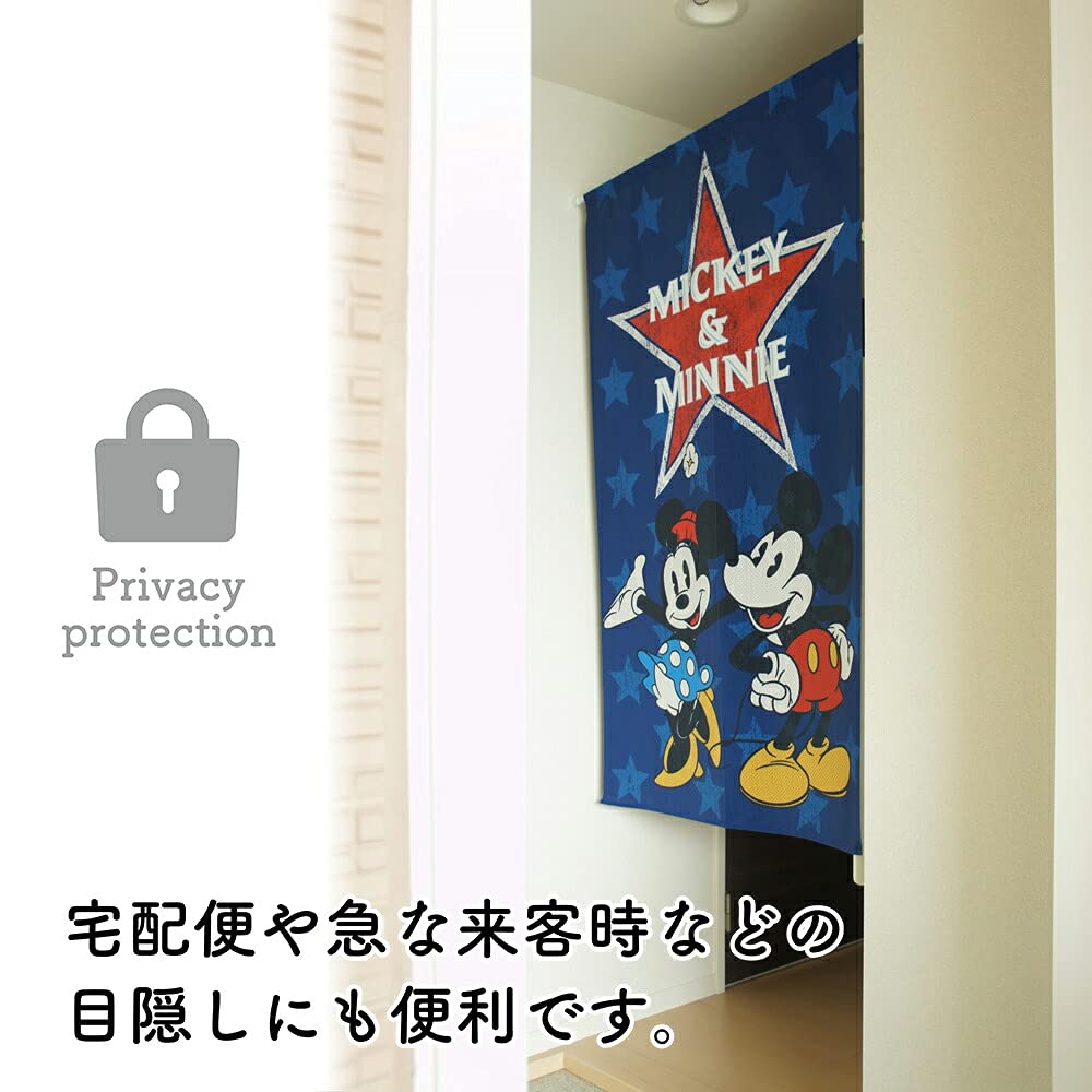Noren Kobo Disney Tapestry Mickey Minnie Poster Goods Noren Curtain Room Divider 85cm Wide x 150cm Long AMERICANA 95702 &