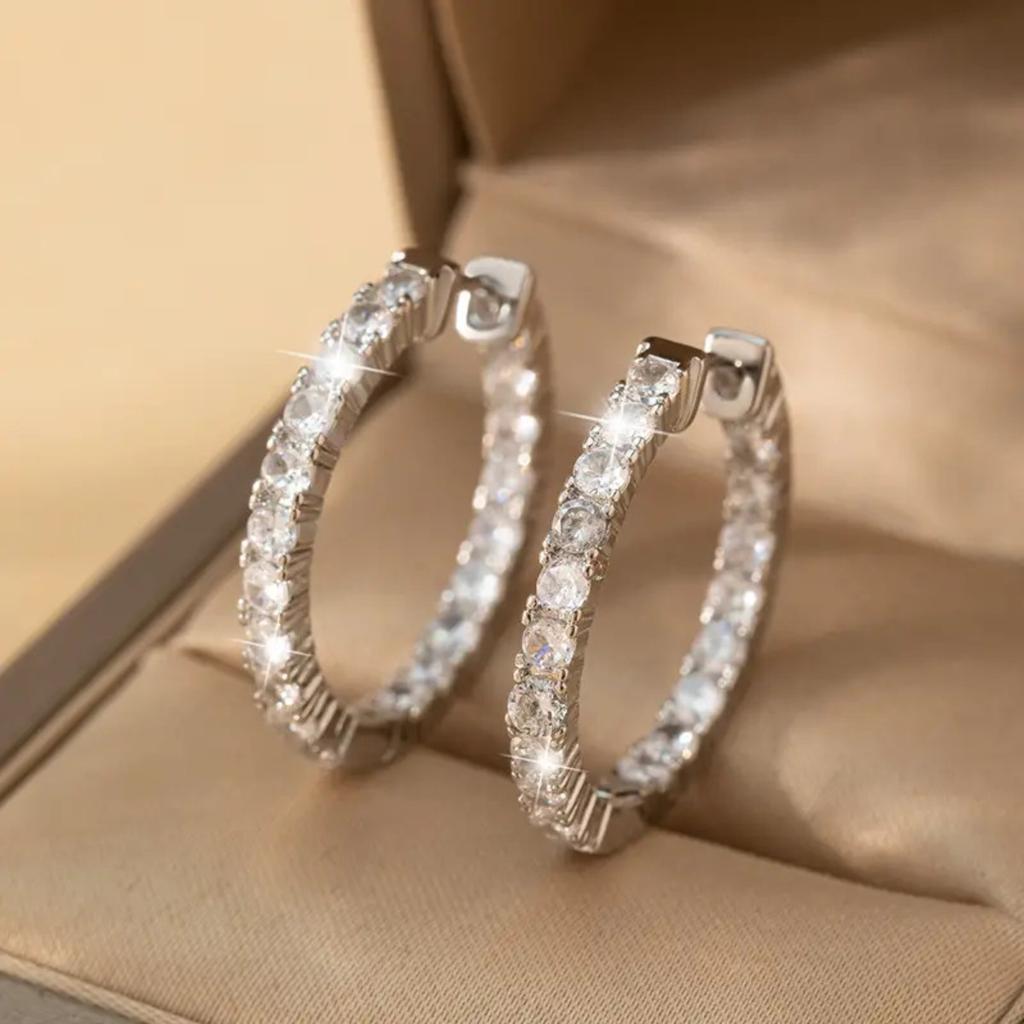 Luxury Elegant Hoop Earrings for Evening Dress Matching