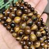 Natural Yellow Tiger Eye Stone Beads Round Loose Spacer Beads For Jewelry Making Diy Bracelet Necklace 4/6/8/10/12mm 15inch