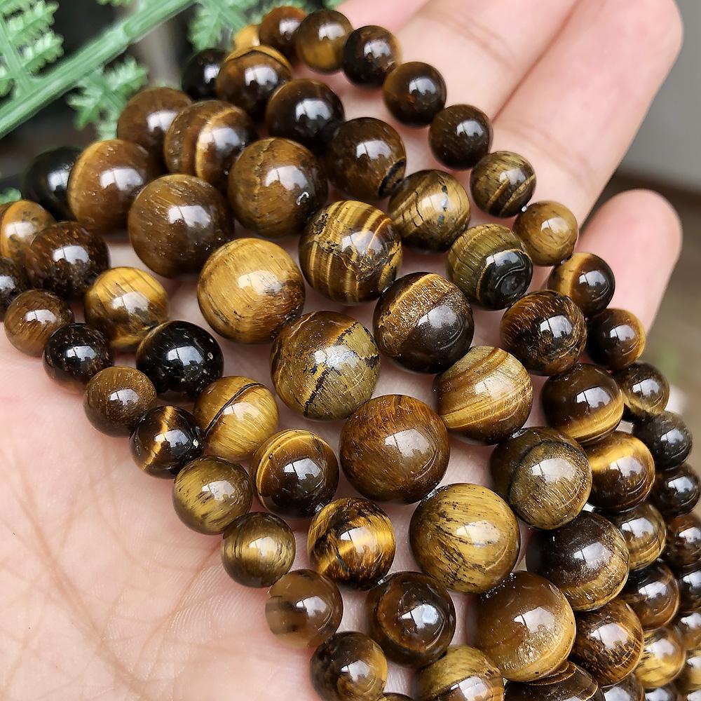 Natural Yellow Tiger Eye Stone Beads Round Loose Spacer Beads For Jewelry Making Diy Bracelet Necklace 4/6/8/10/12mm 15inch
