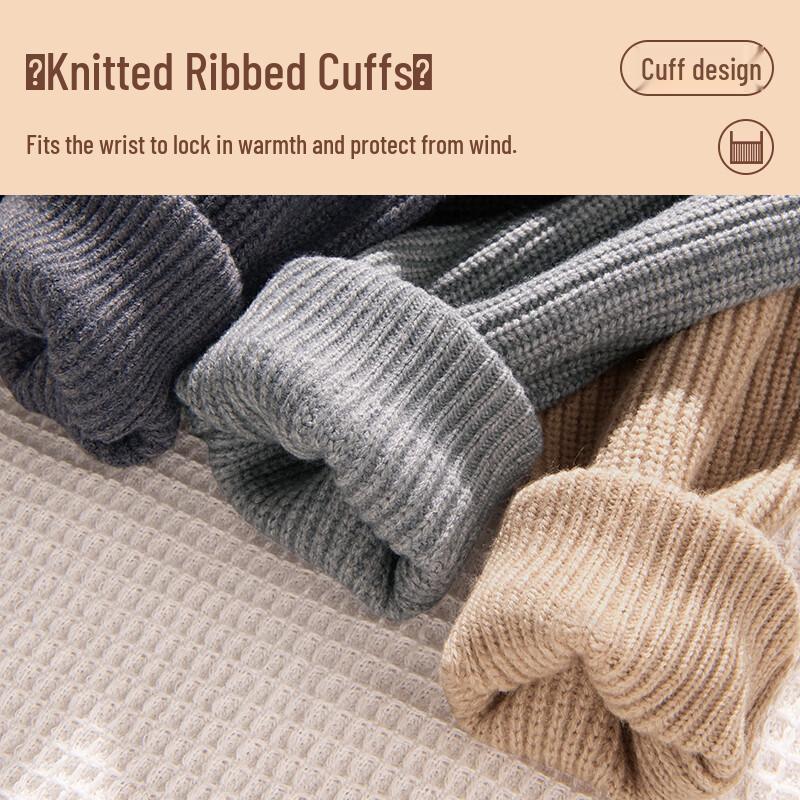 MINISO Men's Henley Collar Pullover Knit Sweater