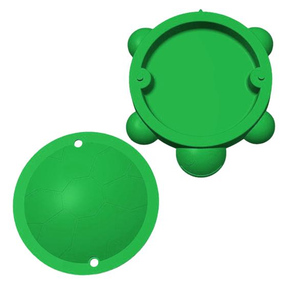 Mini Turtle Sandbox with Lid Summer Indoor Outdoor Round Tortoise Sand Storage Box 3D Printed Green Turtle Ornament Sand Container Beach Toy