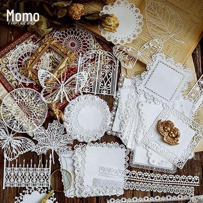 Alice's Tea Party Retro Journal Decor: DIY-Collage-Materialien aus hohlem Spitzenpapier