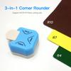 Corner Rounder Punch 3 In1 R4/R7/R10mm Round Corner Trimmer Cutter for Card Craft Scrapbook