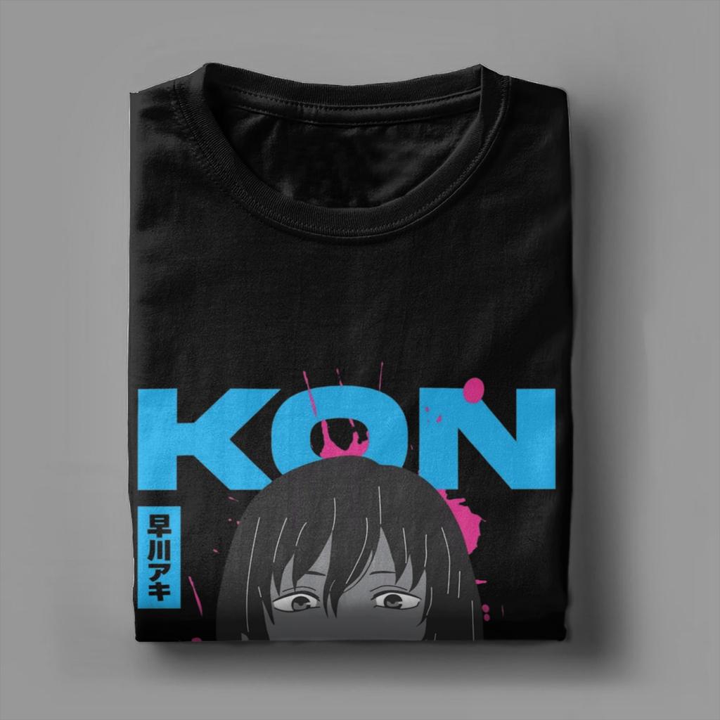 Kon Technique Reze Chainsaw Man Japanese Manga Men's T Shirts Novelty Tees Short Sleeve O Neck T-Shirt Cotton Plus Size Clothes