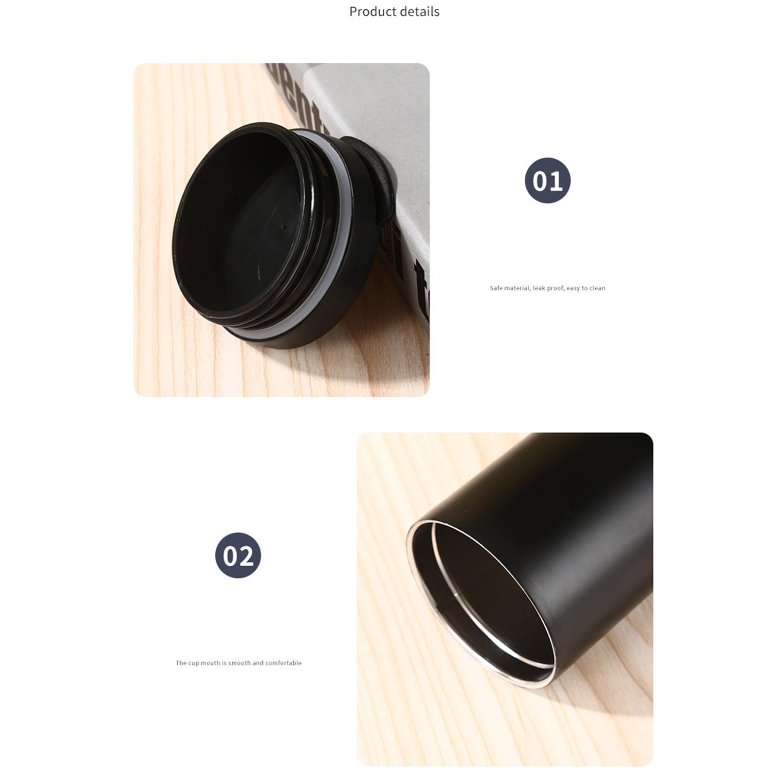 

400ml 304 Stainless Steel Insulated Coffee Cup Car Home Water Bottle (BPA-Free,No FDA Certification) White