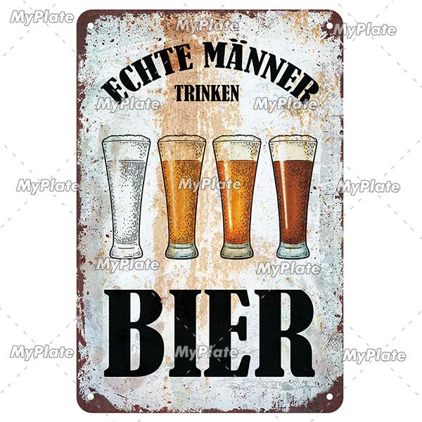 Retro Drink Bier Beer Metal Sign Vintage Plaque Tin Sign Plate Wall Decor For Bar Club Man Cave Bar Plate Drinking Poster Custom