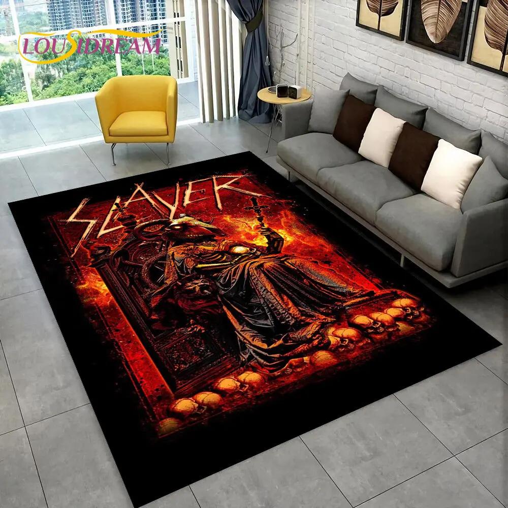 Tappeto per la zona musicale della band heavy metal Slayer, tappeto per la casa, soggiorno, camera da letto, divano, zerbino, decorazione per bambini, tappetino antiscivolo