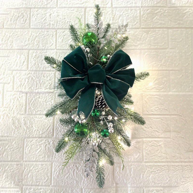 

Festive Christmas Upside-Down Staircase Ornaments Home Wall Decorations Christmas Wreaths Handicrafts for Creating Atmosphere зелений
