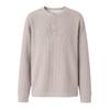 Men's Casual Knit Button-Up Long-Sleeve Shirt
