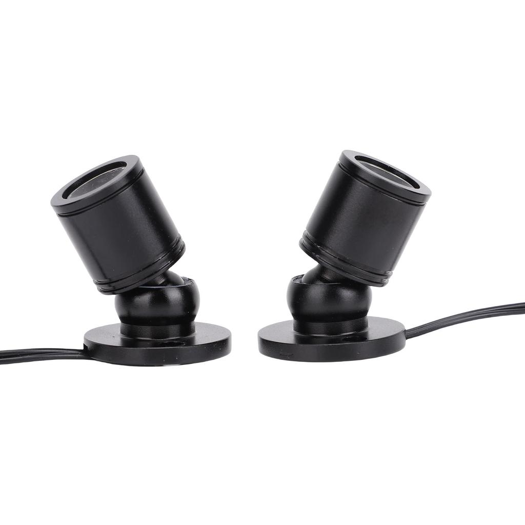 2pcs Display Spotlight Round USB Aluminum Alloy 360 degrees  Rotating Jewelry Showcase Display Light for Wine Cabinet