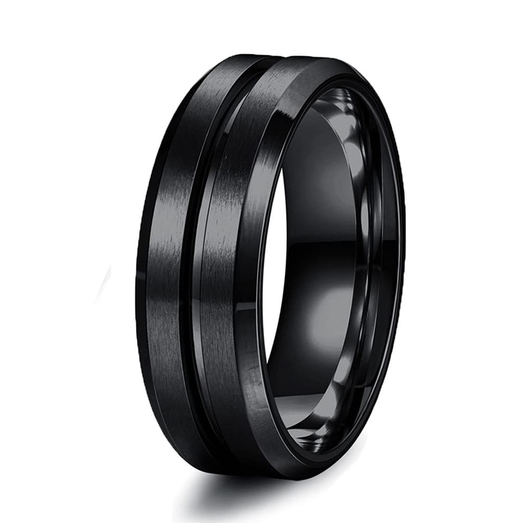 Mode Parringar Romantiska Vita Strass CZ Damringar Set Simpla Herrringar i Rostfritt Stål För Par Bröllopssmycken