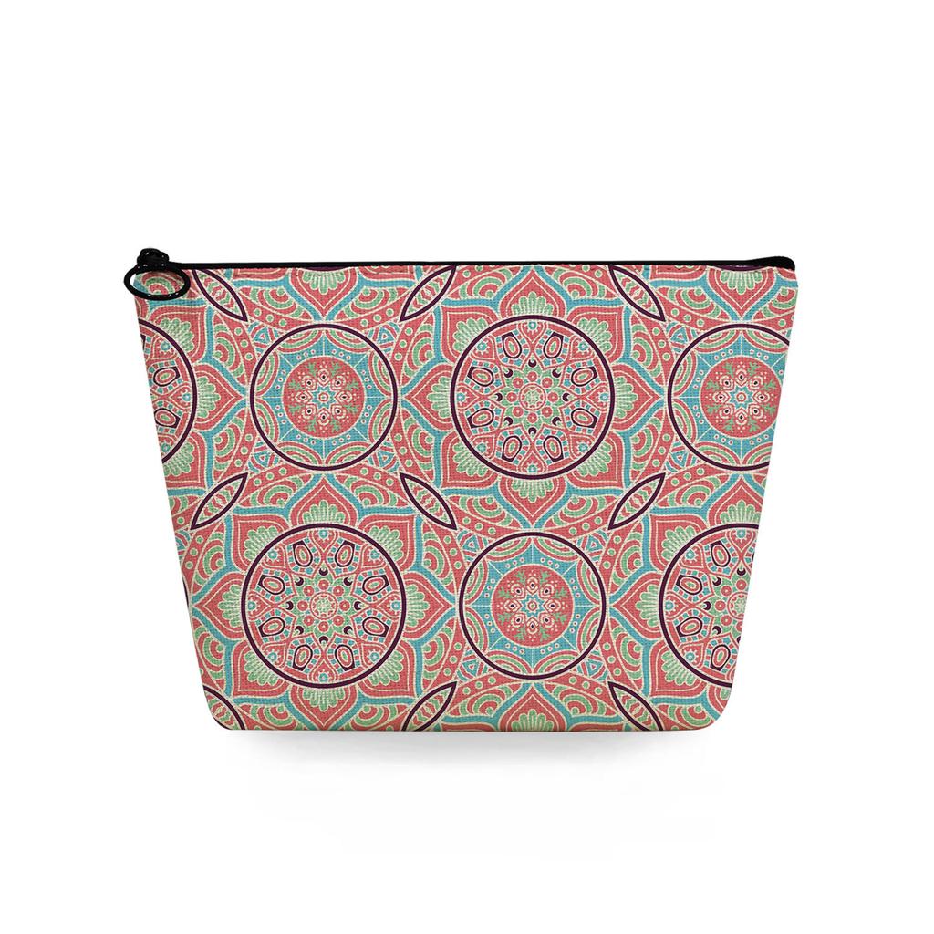 Women Flower Print Cosmetic Bag Toiletries Organize Travel Storage Case 6741 KTB