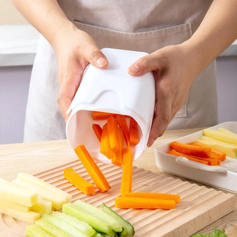 French Fry Cutter Natural Cut Vegetable Sheet Slicer Vegetable Potato Tool Food Veggie Dicer Veg Chopper Kitchen Gadgets Durable