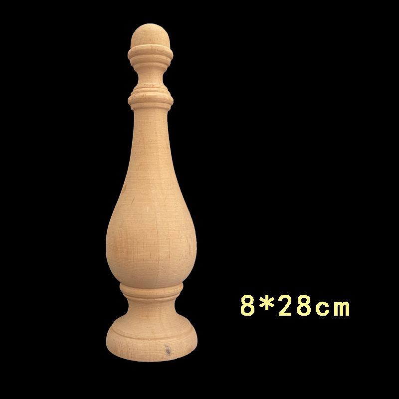 Europese Massief Houten Bedstijl Kop - Decoratieve Gesneden Houten Bol voor Meubels en Balustrades