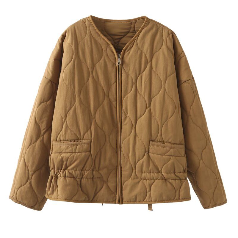 Fashion Wind 2024 New Arrival Winter Women's Clothing Commuter's All-Matching Leisure Washed-out Padded Jacket Cotton Padded Coat Outwear 0002041