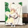 C-Chobits Cartoon Cute Anime Throw Flannel Fluffy Soft Blanket Warm Skin-Friendly Throw for Sofa Bed Office Nap Winter